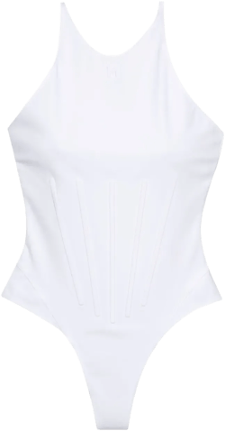 Corseted  one-piece swimsuit