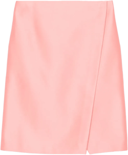 satin wrap mini skirt