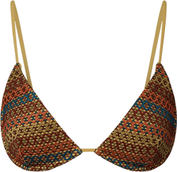 Liana Bikini Top In Pale Gold Multi