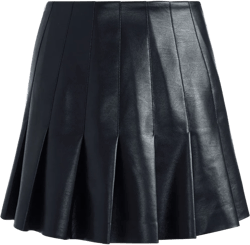 Carter faux leather pleated skirt