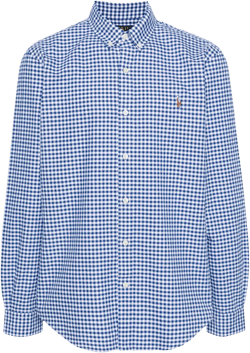 Polo-Pony-embroidery checked shirt