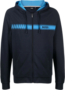 Authentic Cotton Hooded Jacket In Dark Blue