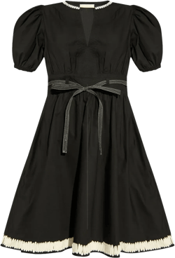 tied-waist mini dress