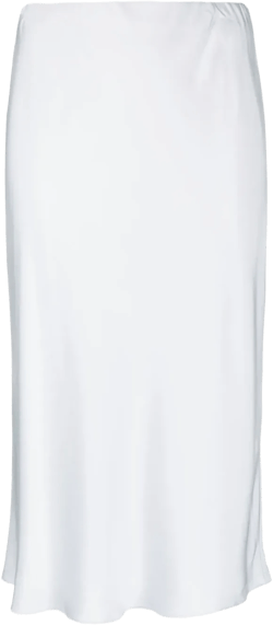 satin-finish silk midi skirt