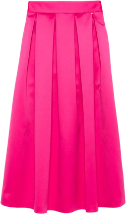 pleated midi skirt
