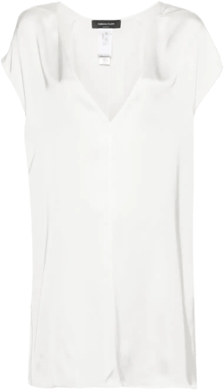 sleeveless satin tunic
