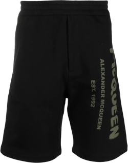 logo-print cotton shorts