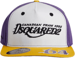 logo-embroidered colour-block cap