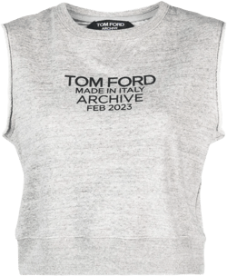 logo-print cotton tank top