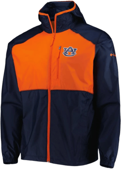 Navy Auburn Tigers Flash Forward Full-zip Windbreaker Jacket