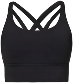 Energy Longline Recycled-luxtreme Sports Bra In Black