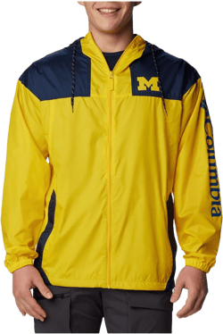 Men's Maize Michigan Wolverines Flash Challenger Omni-shade Full-zip Windbreaker Hoodie Jacket