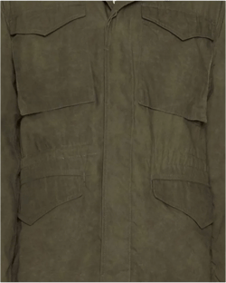 Coated Parka With  Logo In Brown