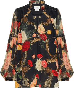 floral-print blouse
