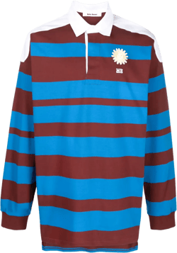 City horizontal-stripe polo shirt