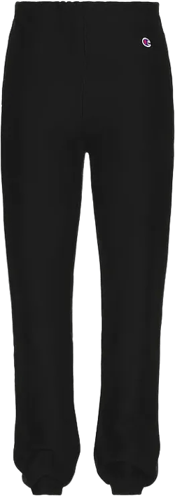 Black Cotton Logo Long Sweatpants