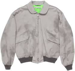 Logo-embroidered Bomber Jacket In Gray