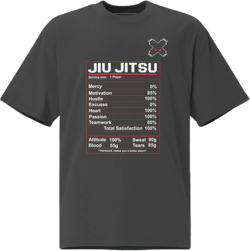 Jiu Jitsu Shirt Oversized Nutrition Label