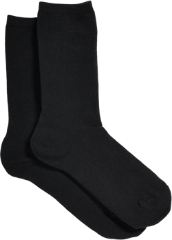 Melange Trouser Socks - Black - 001