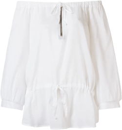 off-shoulder long-sleeve blouse