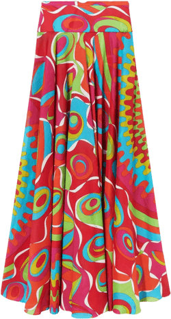 Bersaglio-print cotton maxi skirt