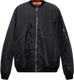 Detached-print Bomber Jacket In Black