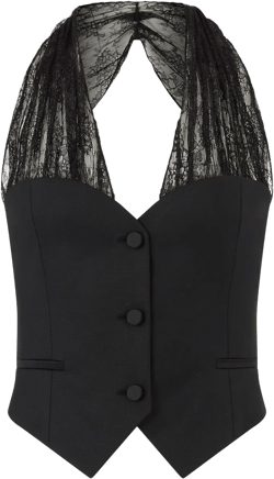 Chantilly-lace straps vest 