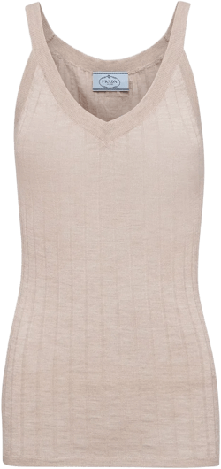 ribbed cashmere tank top