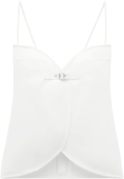 Ellipse buckle-appliqué tank top