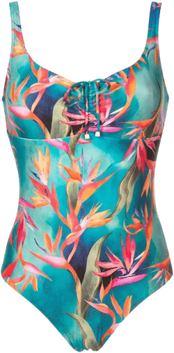 floral-print swimsuit