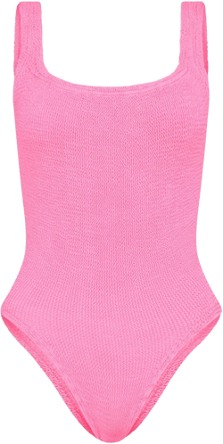 ruched scoop-back swimsuit