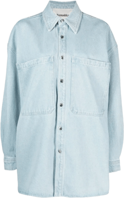 Beaux sun-bleached denim shirt