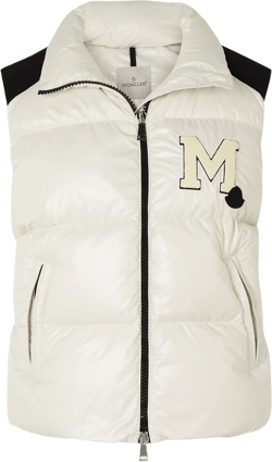 Oder Canvas-trimmed Quilted Recycled-shell Down Vest In White
