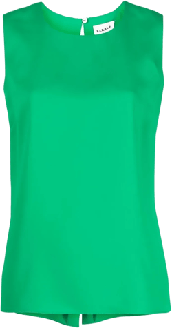 collarless sleeveless blouse 