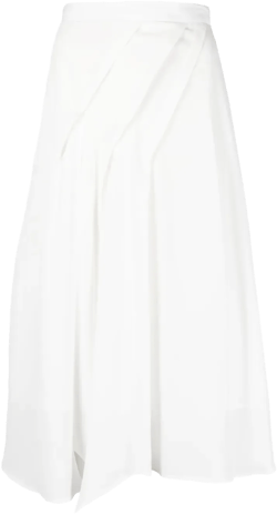 draped midi skirt