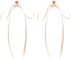 Bow Ribbon beaded stud earrings