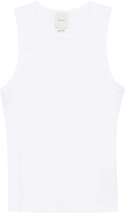 fine-ribbed tank top