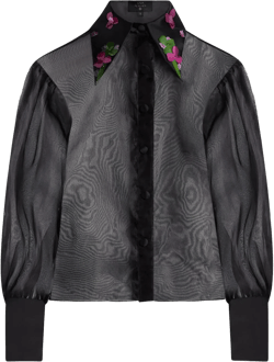 Lilly semi-sheer silk shirt
