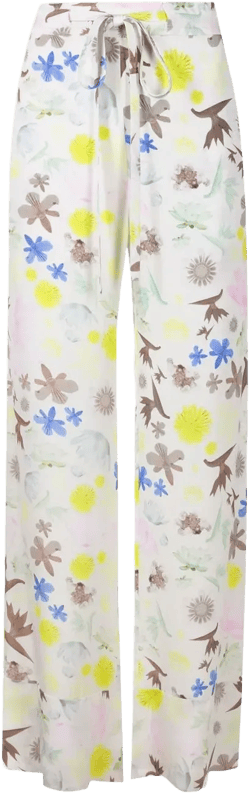 floral-print drawstring palazzo pants 