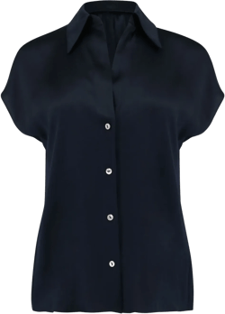 short-sleeve silk shirt