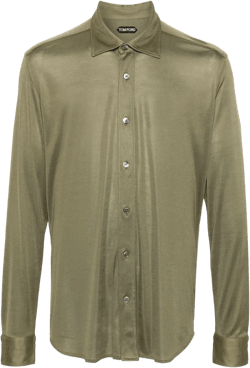 long-sleeve silk shirt