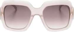 translucent oversize-frame sunglasses