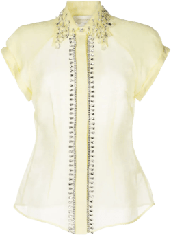 Matchmaker Diamante linen-blend blouse