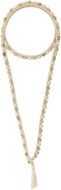 beaded crochet necklace