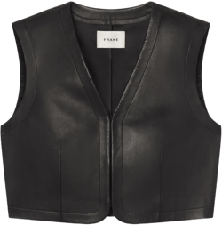 The Leather Vest -- Black