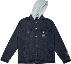 808ALLDAY Black Denim Hooded Jacket