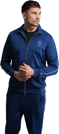 Navy Skull Zip Jacket