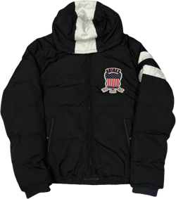 Avirex Spell Out Puffer Jacket In Black ( XL )