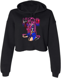 Yandere Women's Cropped Fleece Hoodie