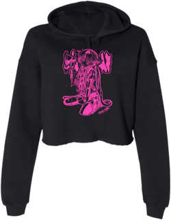 Yandere Women's Cropped Fleece Hoodie